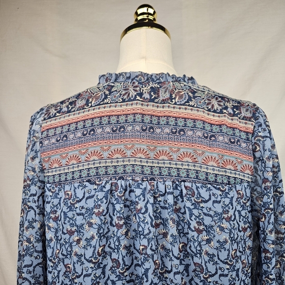 Rewind Dress Sz M, Blue, Tiered, Ruffled Hem Boho Cottagecore Hippie Fairycore - Picture 5 of 8